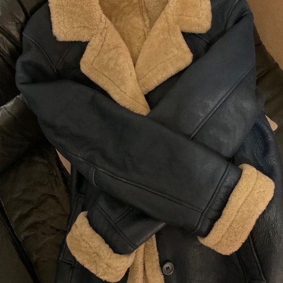 Vintage Authentic Leather Shearling Coat - Picture 9 of 16